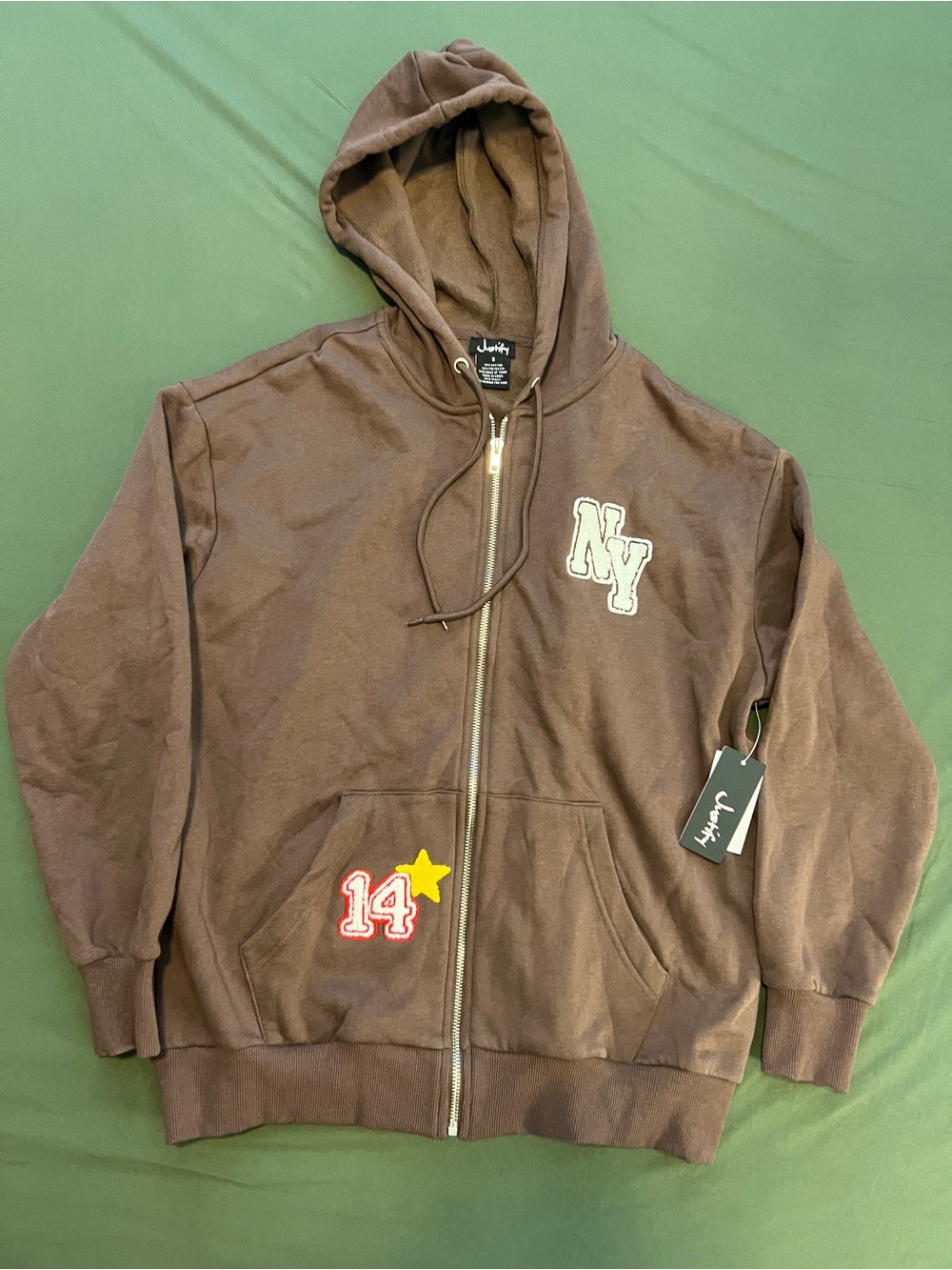 Women’s Brown Zip-Up Hoodie Size S